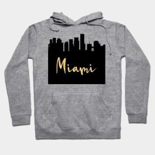 MIAMI FLORIDA DESIGNER SILHOUETTE SKYLINE ART Hoodie